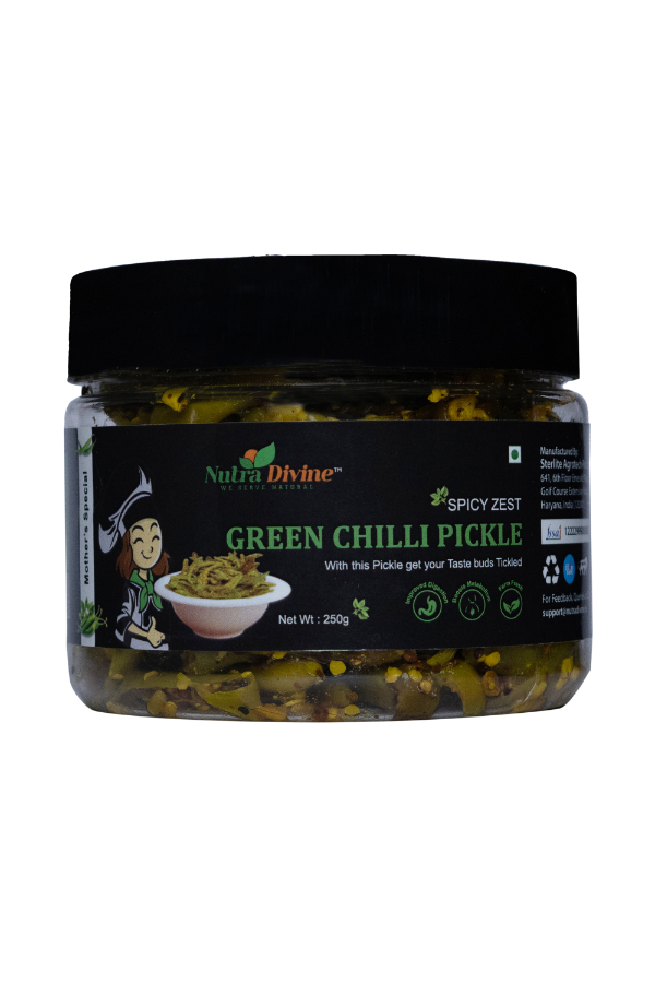 Spicy Zest Green Chilli Pickle - 250g