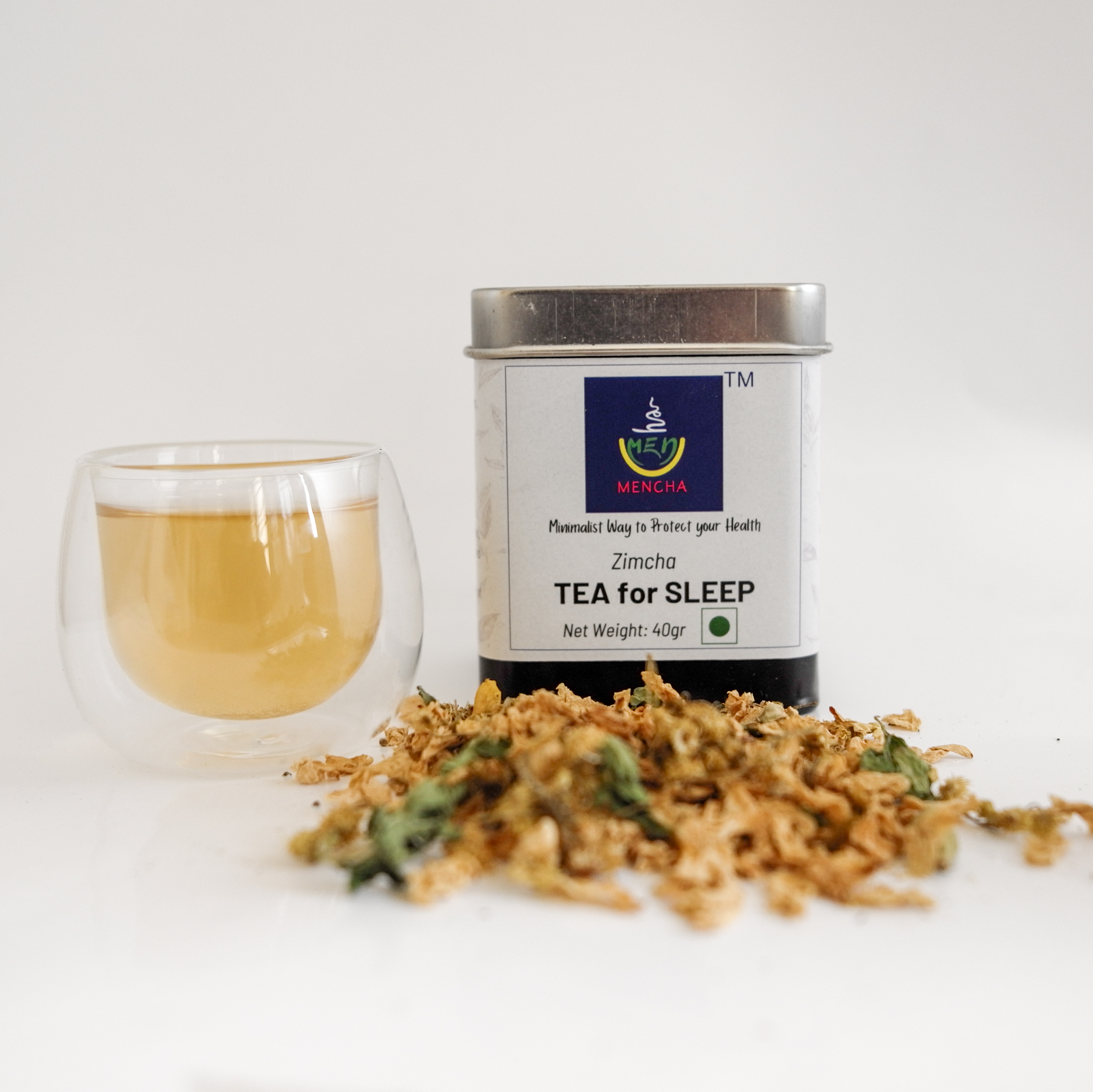 MENCHA - Sleep Tea Tin 40gr - Caffeine Free - Himalayan Herbal Blend for Better Sleep | Relaxation | Reduce Headaches, Stress & Anxiety | Antioxidant - 50 Cups