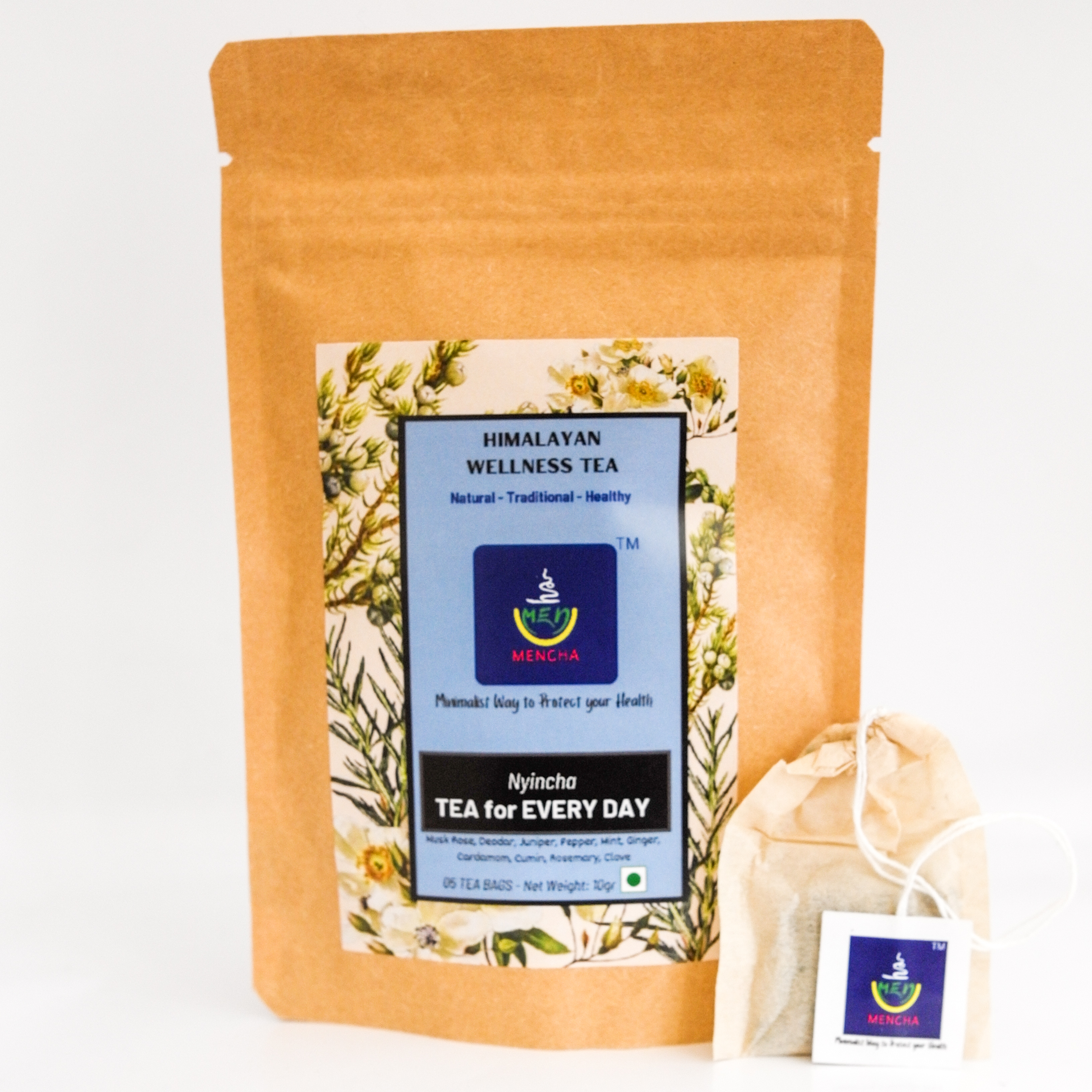 MENCHA - Immunity Tea - Handmade - Caffeine Free - Himalayan Herbs for Immunity Booster, Relaxation, Rejuvenate, Antioxidant - 5 Tea Bags | Pack of 2