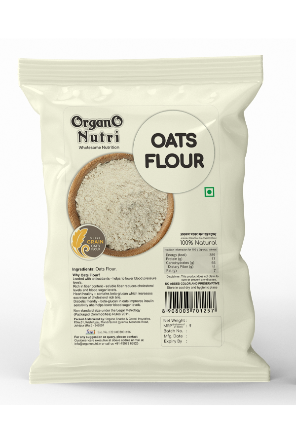 OrganoNutri Wholegrain Oats Flour (Oats Atta) (2kg)