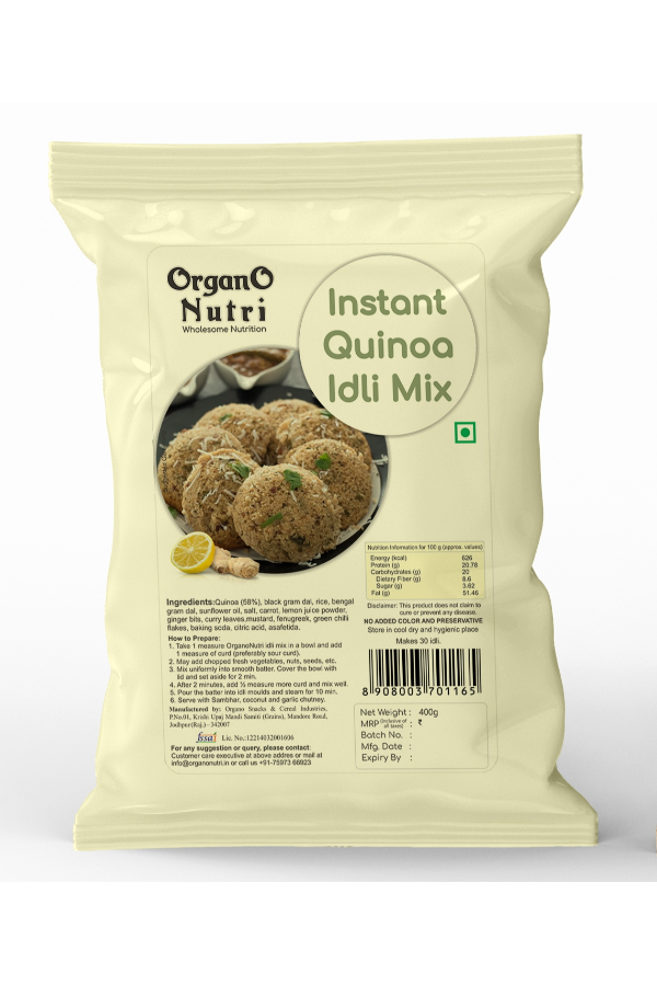 OrganoNutri Instant Quinoa Idli Mix, 400g