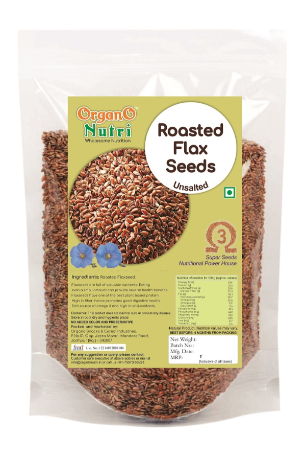 OrganoNutri Roasted Flax Seeds (450 g)