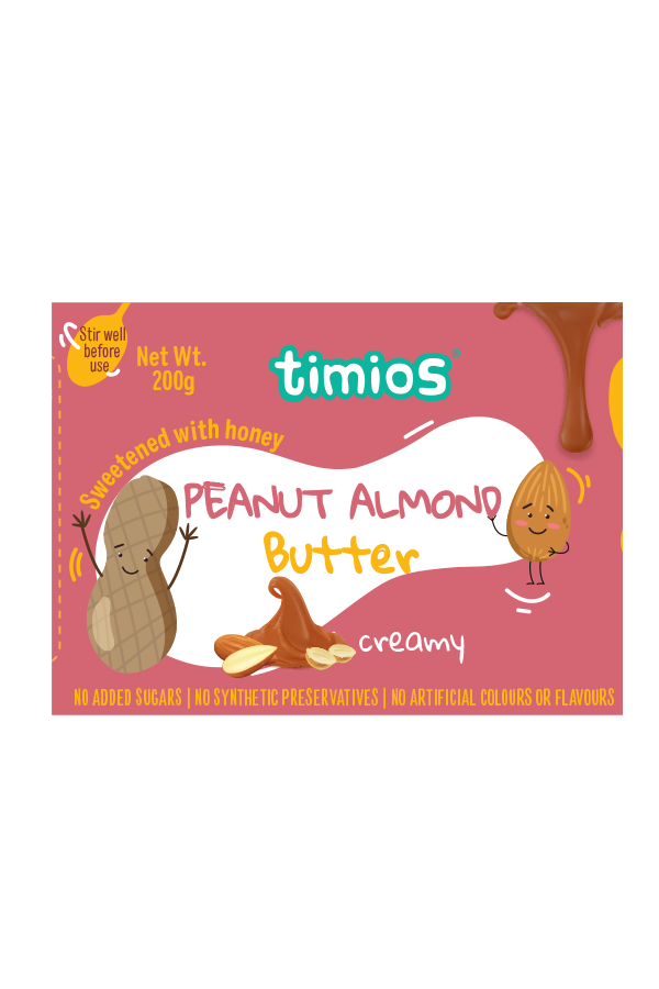 Creamy Peanut Almond Butter Sweetened with Jaggery 200g| Rich in Protein| No Added Sugar| Gluten Free| Cholesterol Free|