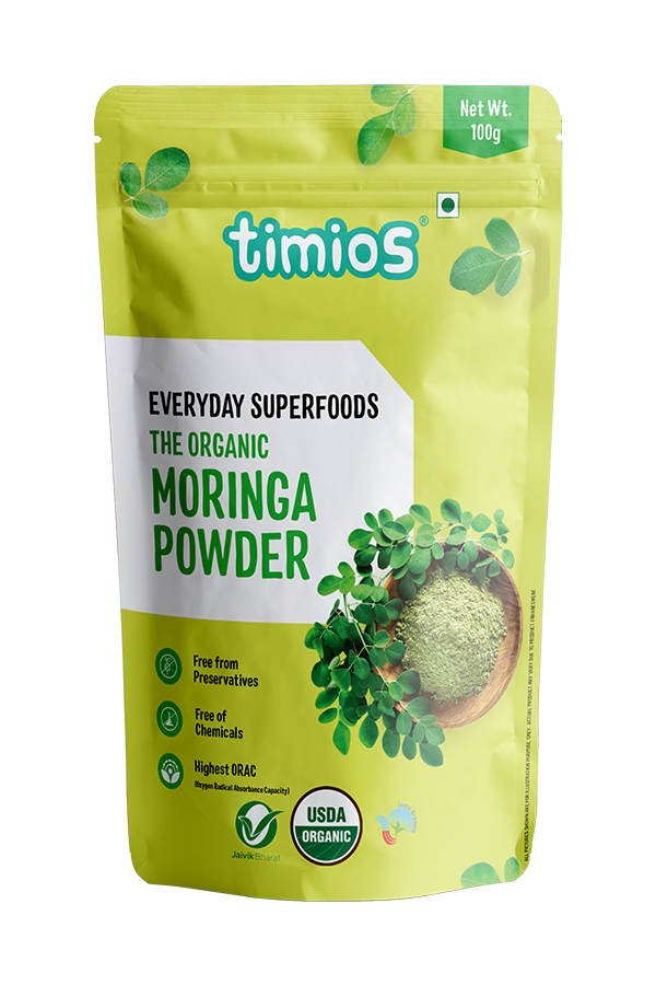 Organic Moringa Leaves Podwer|100% Pure and Natural| Boosts Immunity and Digestion| Pack of 2