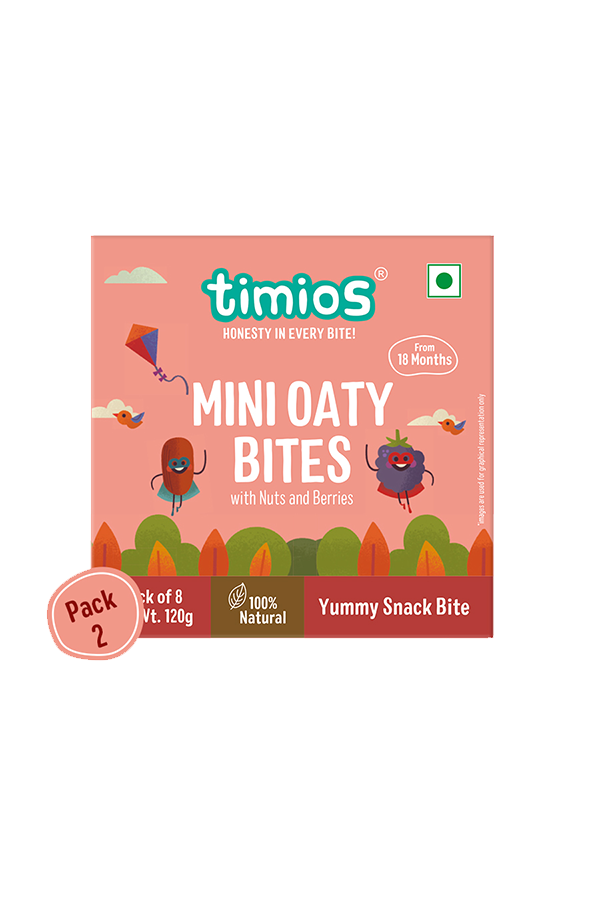 Mini Oaty Bites - Nuts and Berries | Snack Bar for Baby | Pack of 2