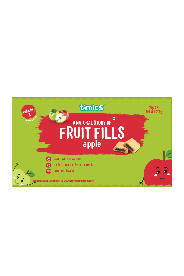 Fruit Fills Soft Baked Fruit Bars- Apple | Made with Real Fruits and Organic Whole Grains | P