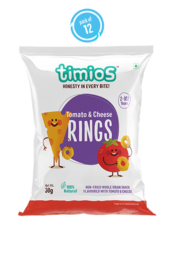 Tomato and Cheese Rings | Healthy Snack for Kids | Natural Energy Food Product for Toddlers |