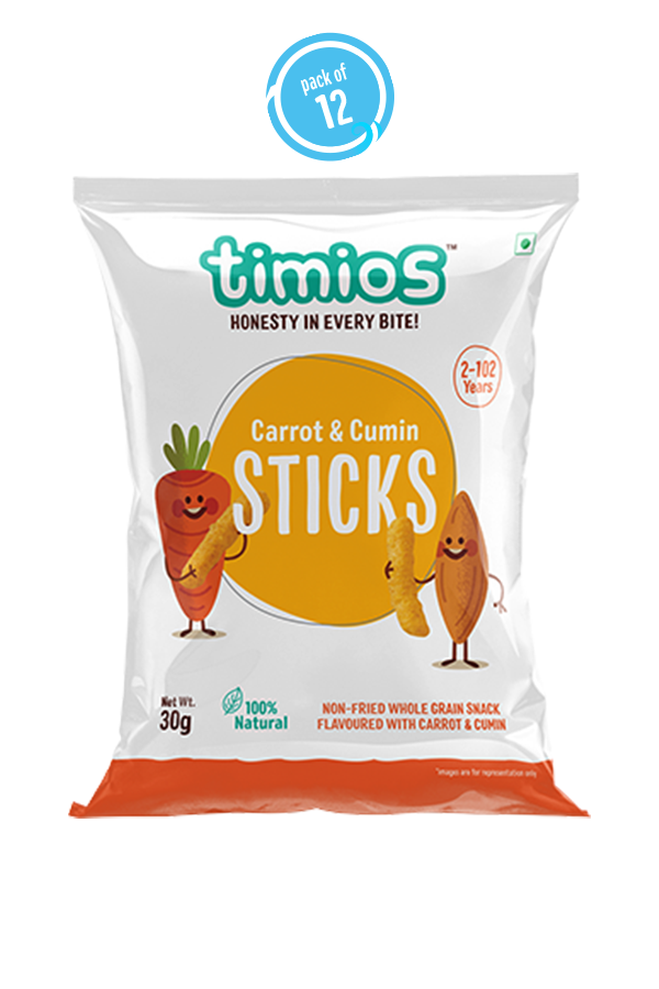 Carrot and Cumin Sticks | Healthy Snack for Kids | Natural Energy Food Product for Toddlers |