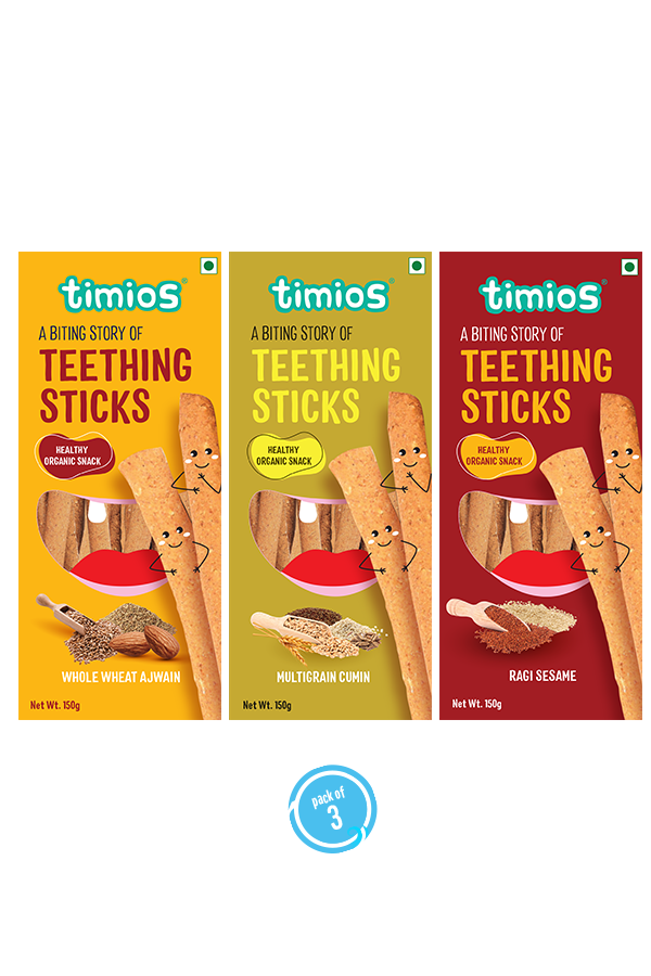 Organic Teething Sticks| Tasty and Healthy| Combi Pack-450gm