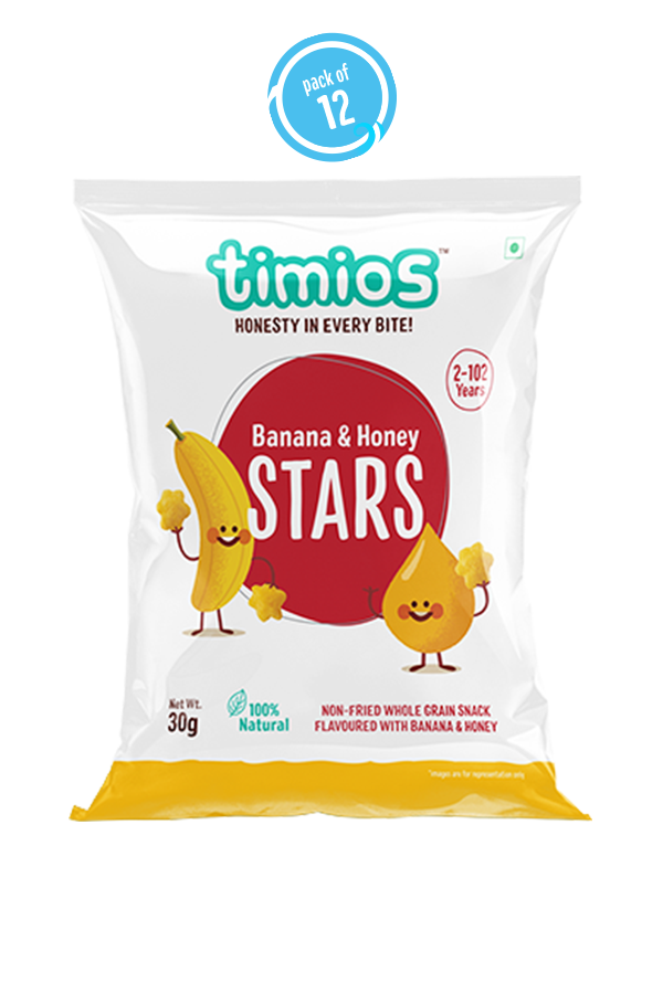 Banana and Honey Stars | Healthy Snacks for Kids | Natural Energy Food Product for Toddlers |
