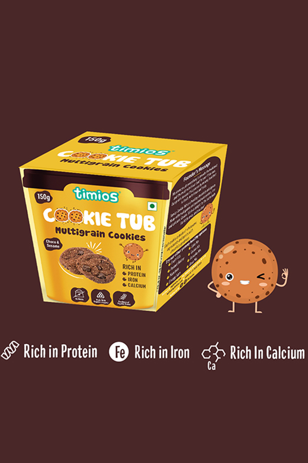 Cookie Tub- Multigrain, Rich in Protein, Iron and Calcium Cookies-Pack of 1
