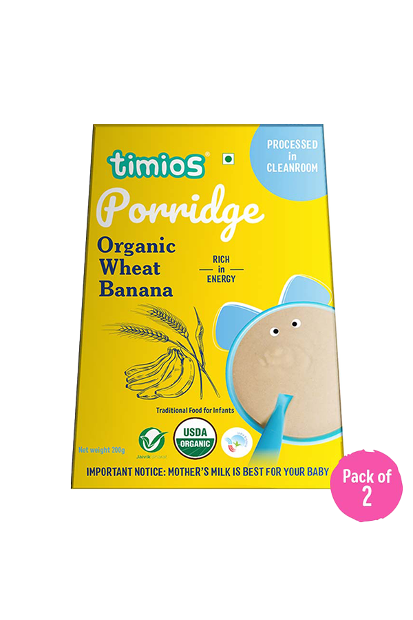 Organic Wheat& Banana Porridge |Healthy and Nutritious|400g(Pack of 2)