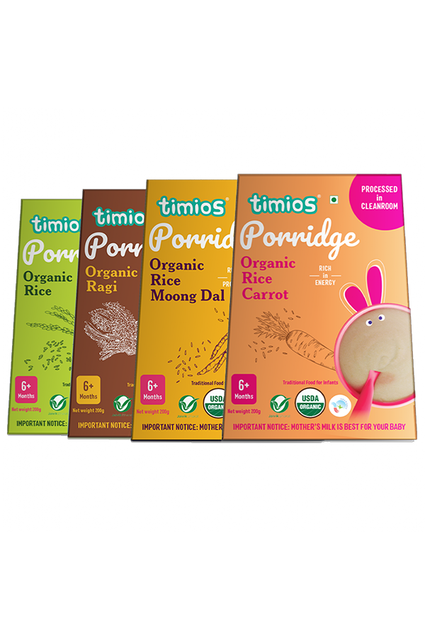 Organic Porridge | Healthy & Nutritious | Stage 1Trial Pack | 6+ Months - Pack of 4