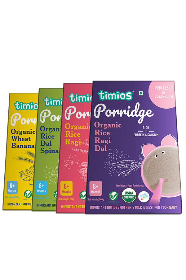 Organic Porridge | Healthy & Nutritious | Stage 2 Trial Pack | 8+ Months - Pack of 4