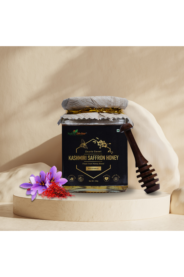 Dearie Sweet Kashmiri Saffron Honey 350g (Pack of 1)