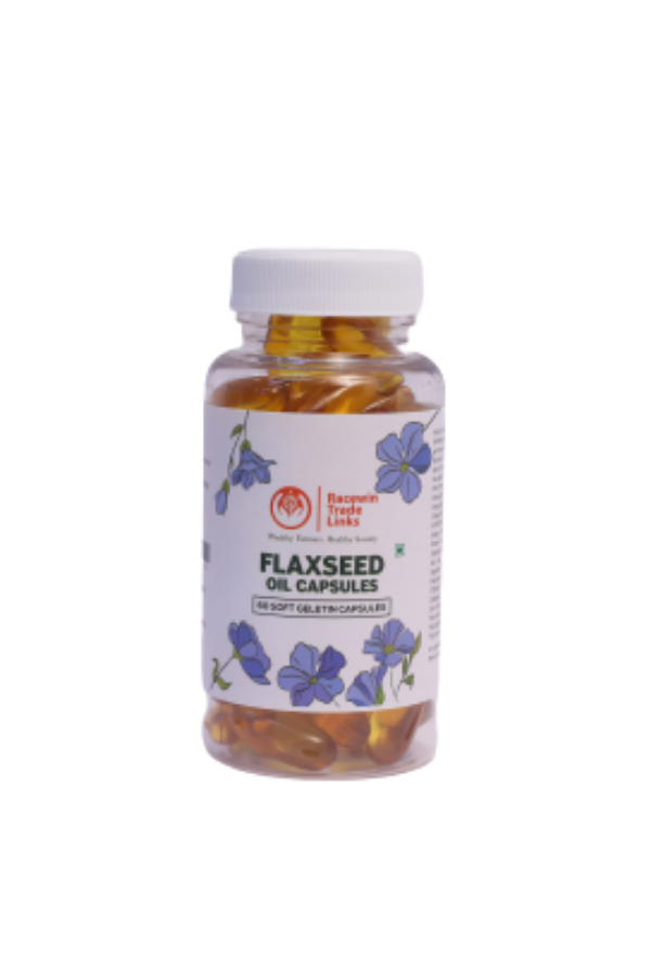 Flax-Seed-Oil-Capsules-Rich-in-Omega-3,-Fiber---Protein-Weight-Loss-Hair- Growth- Buy Health Care Products online India