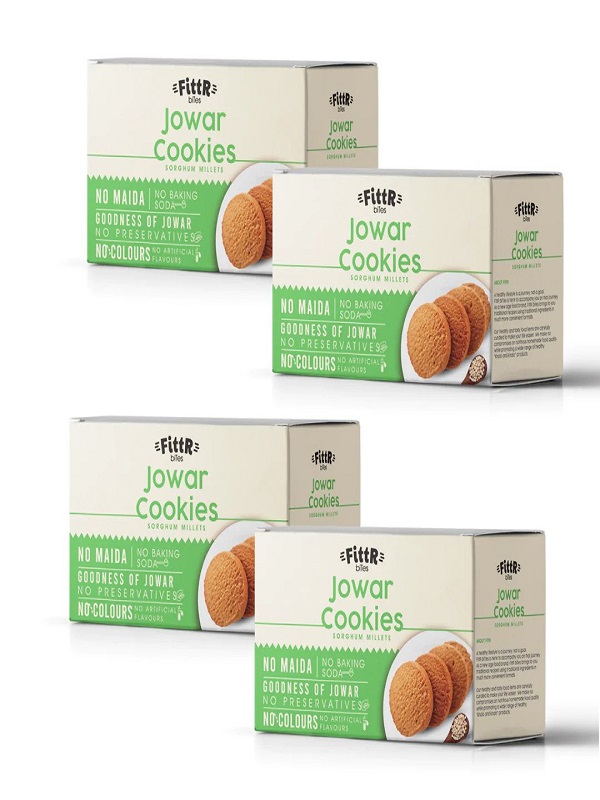 Jowar Millet Cookies ( (Pack Of 4 Boxes - 100 Grams Each Box)