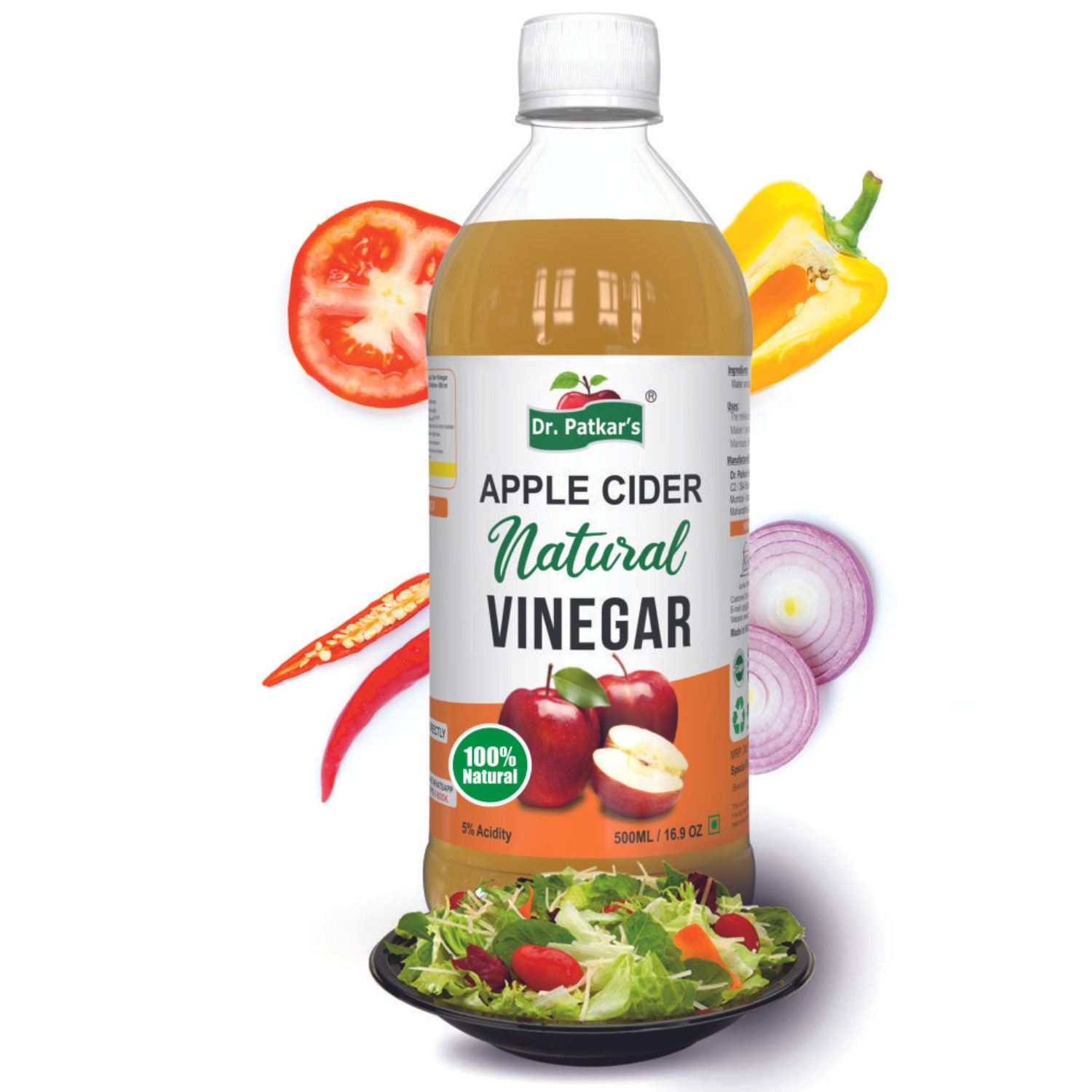 Apple Cider Vinegar Refined (ACVR) Plastic Bottle 500ml