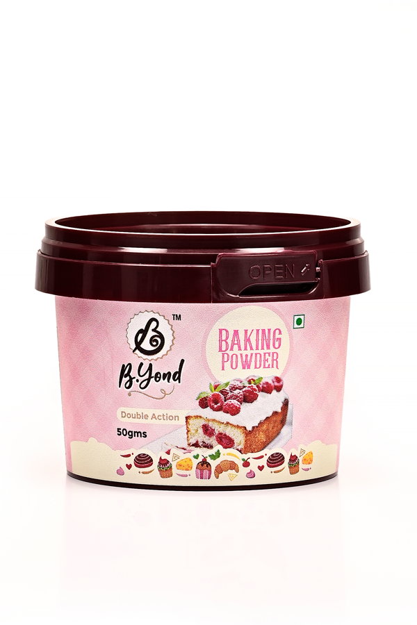 Byond Double Acting Baking Powder, 50g, Gluten-Free, Vegan Leavening Agent, Ideal For All Baking Needs (Pack of 2)