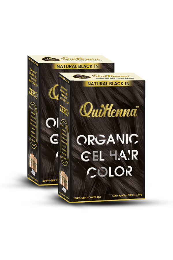 Damage Free Organic Gel Hair Color Natural Black 1N (pack of 2)