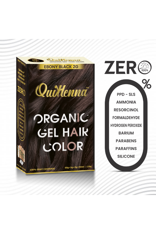 Damage Free Organic Gel Hair Color Ebony Black 2G