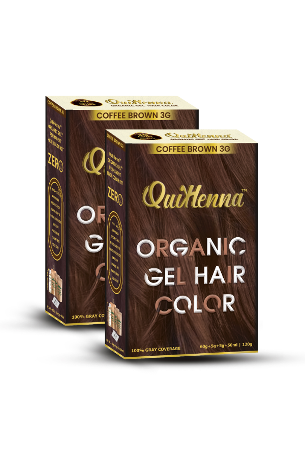 Damage Free Organic Gel Hair Color Coffee Brown 3G  (pack of 2)