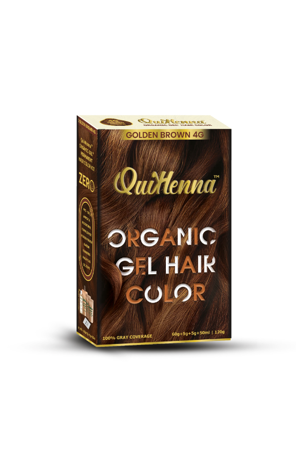 Damage Free Organic Gel Hair Color Golden Brown 4G