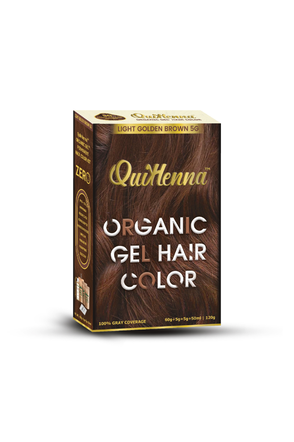 Damage Free Organic Gel Hair Color Light Golden Brown 5G