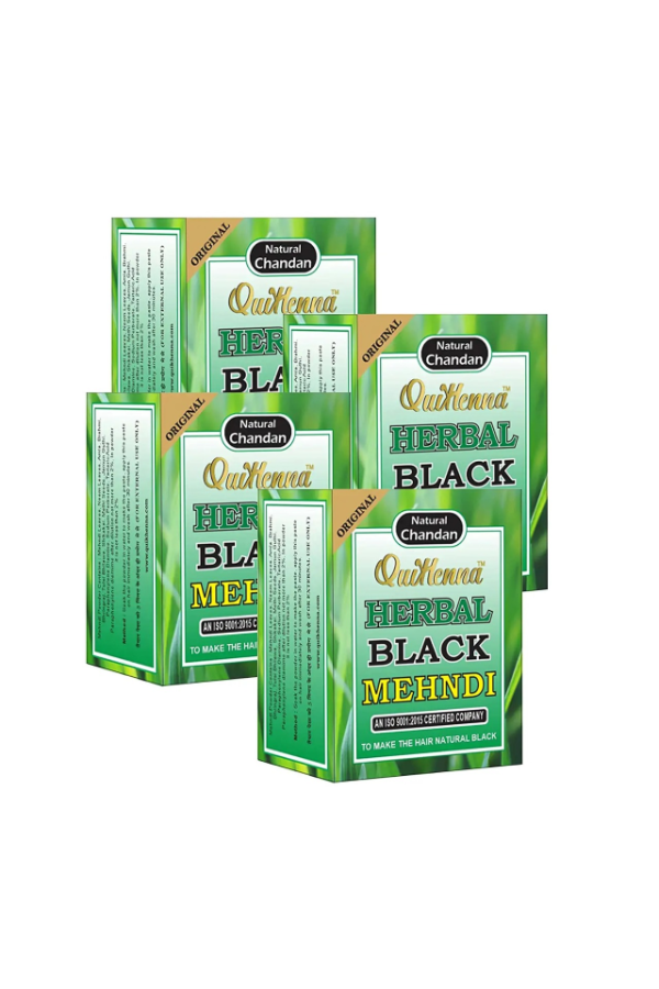 Herbal Black Mehndi For All Hair Type  Pack Of 4