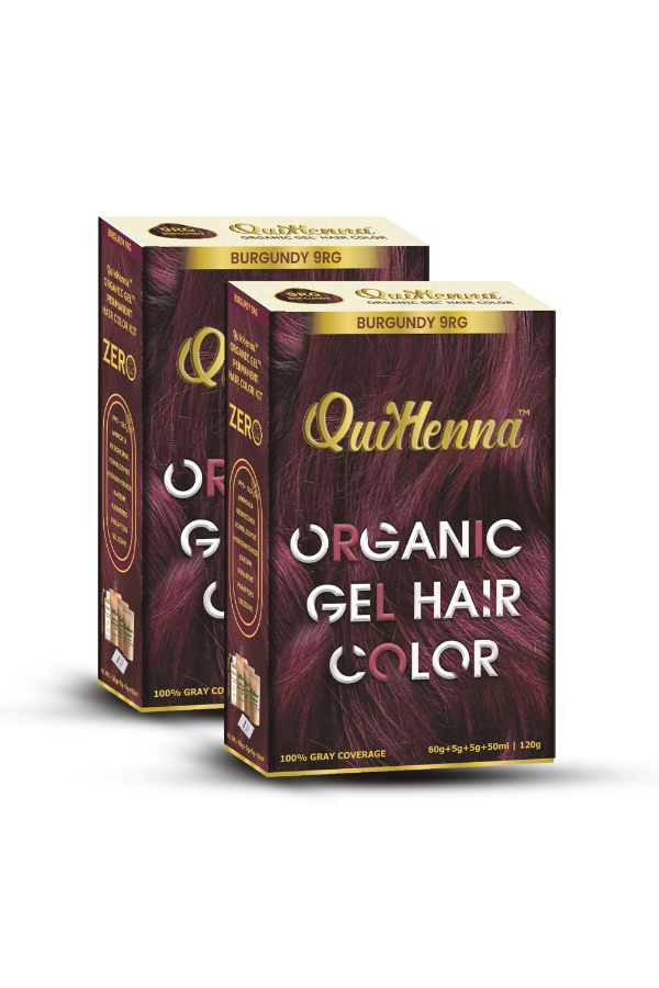 Damage Free Organic Gel Hair colour - 9RG Burgundy  (Pack of 2)