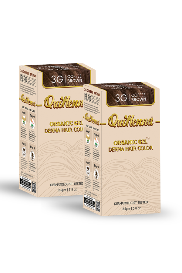 Derma Gel Hair color- 3G Coffee Brown m (Pack of 2)