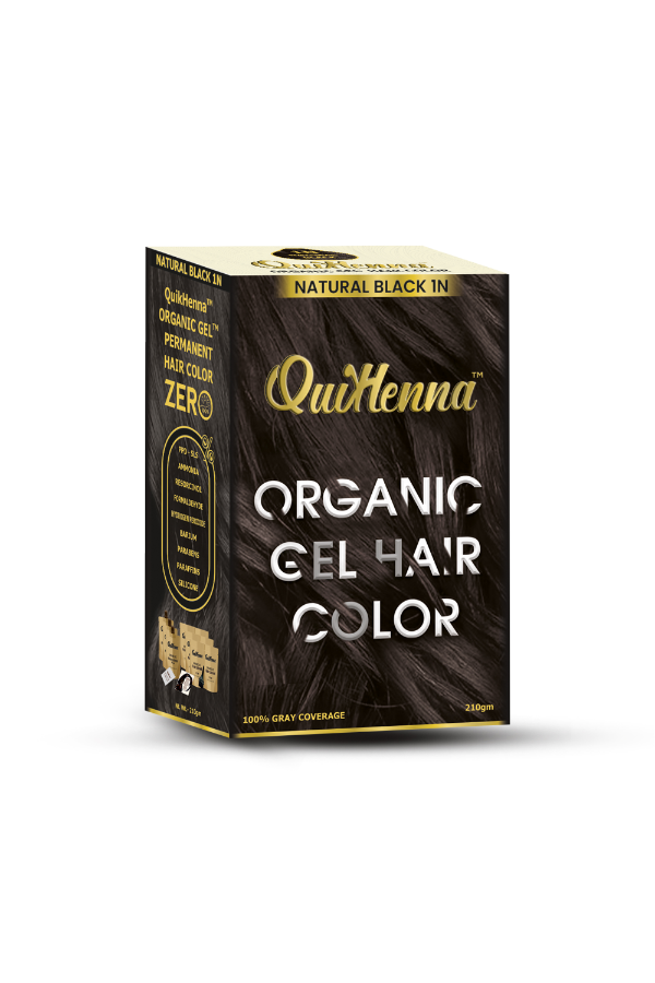 Organic Gel Hair Colour 1N Natural Black - PPD & Ammonia Free Permanent Natural Hair Color