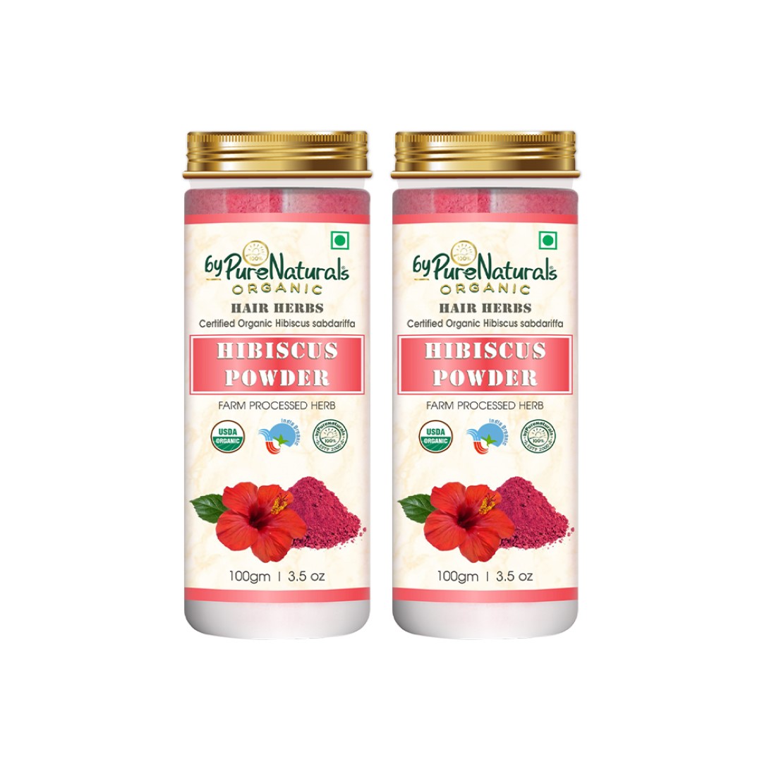 Organic Natural Herbal Hibiscus Flower Powder  pack of 2