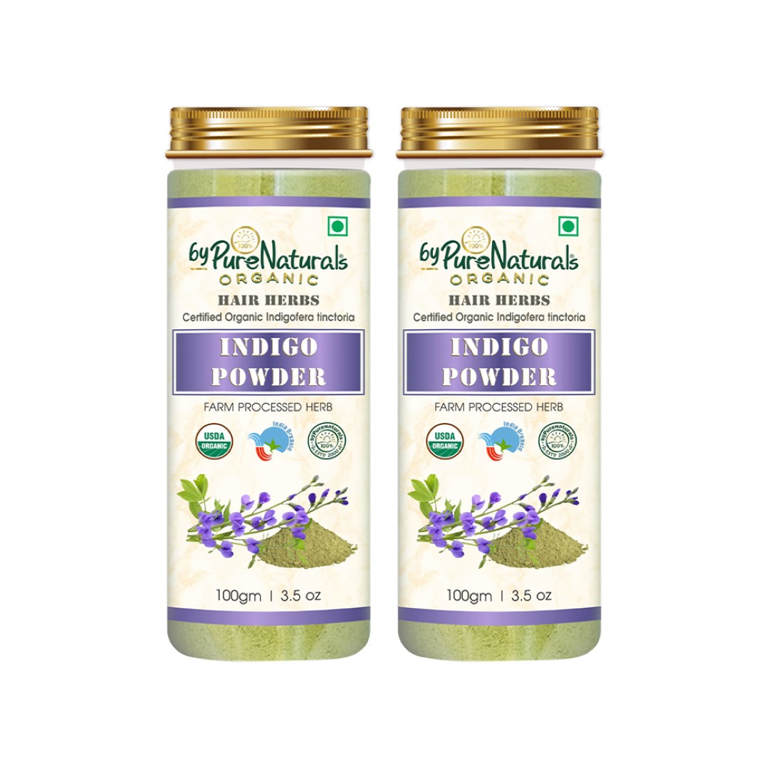 Natural Herbal Organic Indigo Leaf Powder  pack of 2