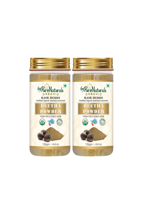 Natural Herbal Organic Reetha Powder pack of 2