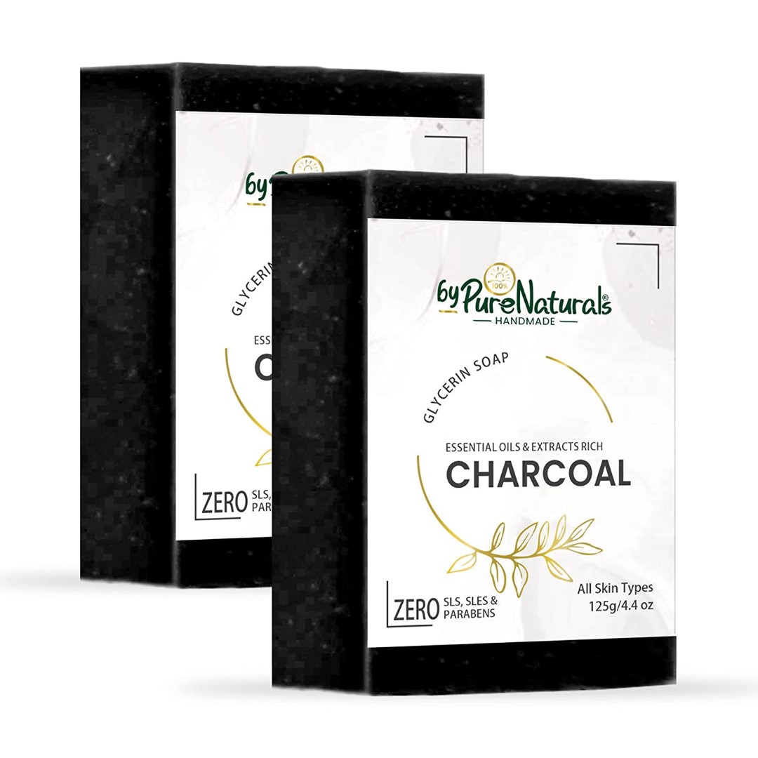 Organic, Mesmerizing, and Natural Glycerin Made Charcoal Soap For Men WomenPack of 2