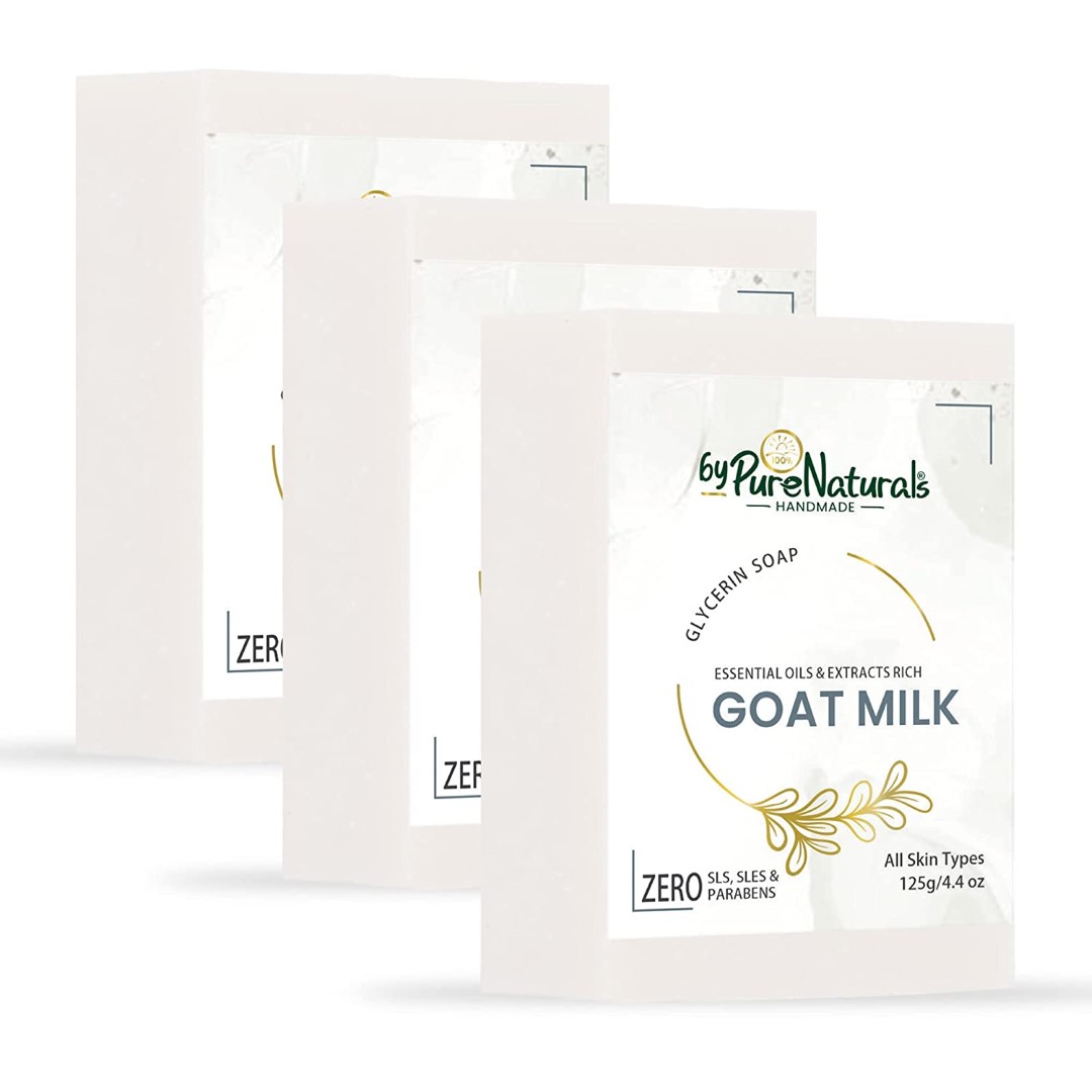 Organic, Mesmerizing, and Natural Glycerin Made Goat Milk Soap For Men Women Pack of 3