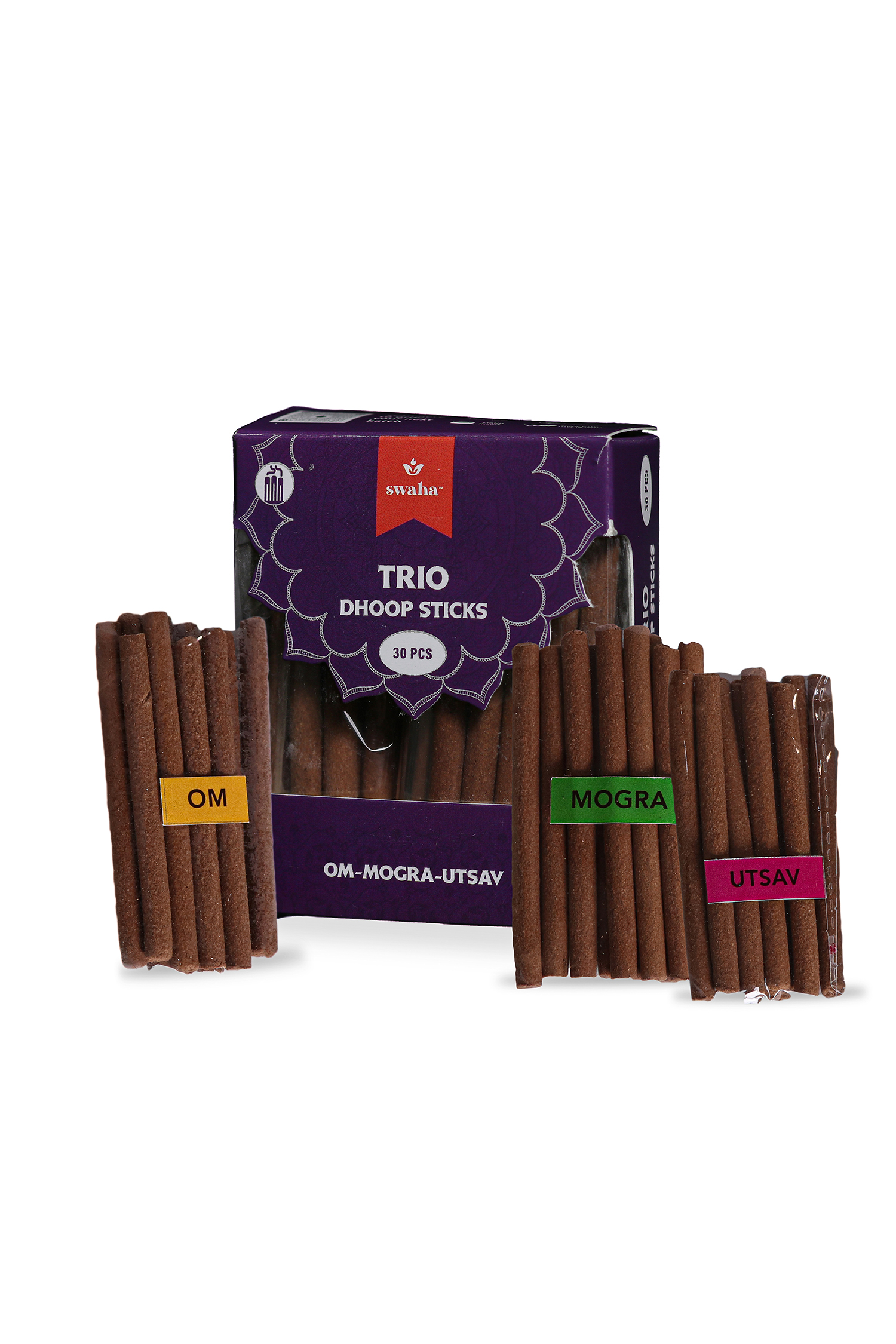 Trio Cylindrical Dhoop Sticks